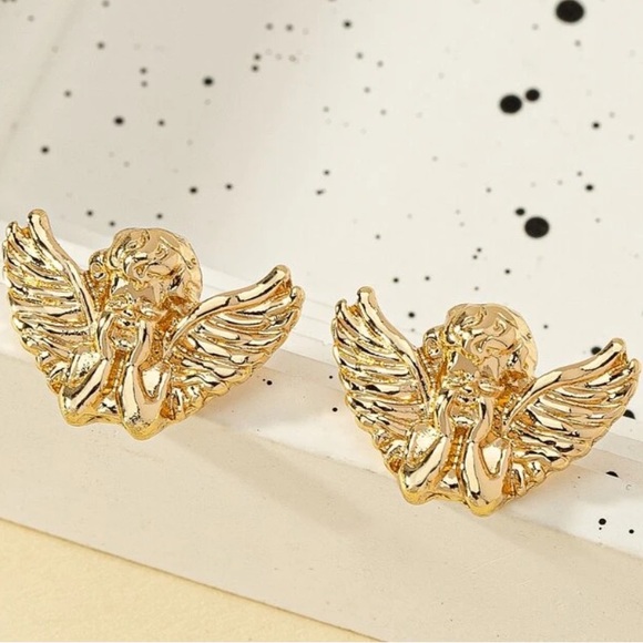 Golden Angel Earrings - Picture 3 of 6